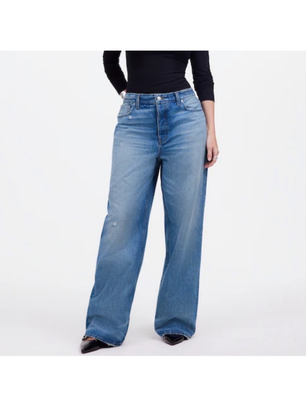 Madewell Women’s Low Slung Baggy Buttonfly Jeans Size 23.